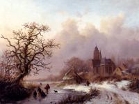 Frederik Marianus Kruseman - A Frozen Winter Landscape